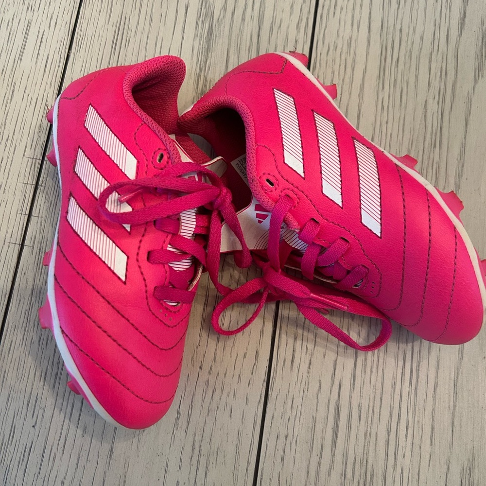 Girls Hot Pink Adidas cleats
